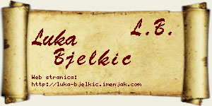 Luka Bjelkić vizit kartica